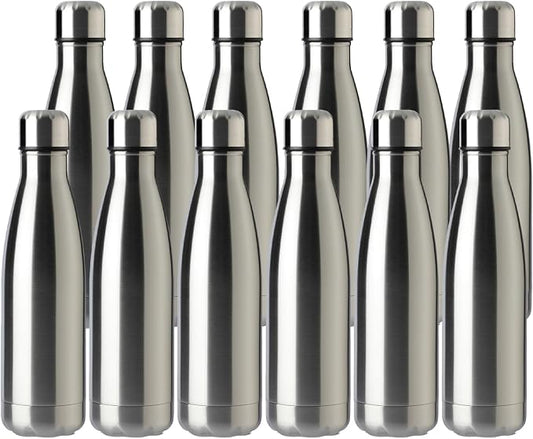 MEWAY 17oz Sport Water Bottle 12 Pack Vacuum Insulated Stainless Steel by MEWAY