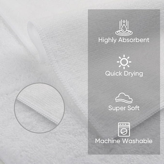 HOMEXCEL Microfiber Washcloths 12 Pack, Highly Absorbent and Soft Face Towel - Image 2