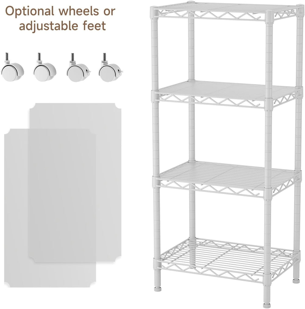 Golpart 4Tier Adjustable Storage Shelves Metal Wire Shelving Standing Shelf