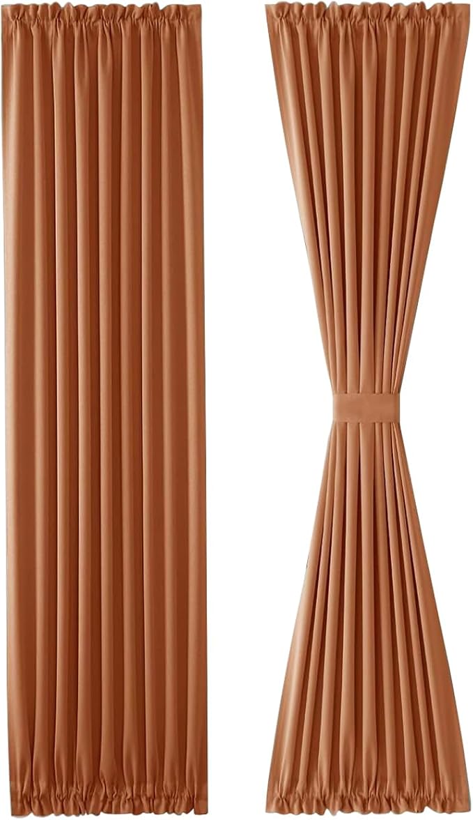 DWCN French Door Curtains – Rod Pocket Thermal Blackout Curtain - Image 7
