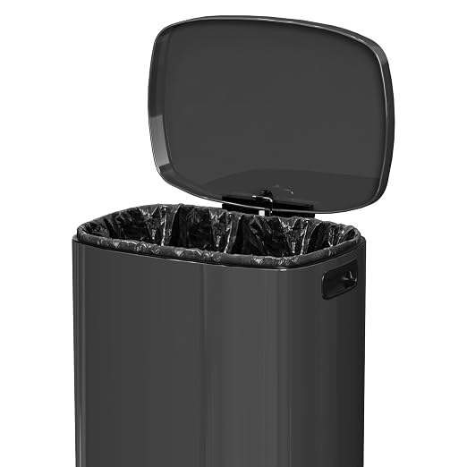 13 Gallon Trash Can with Lid, 50L Fingerprint Proof Stainless Steel Kitchen - Image 8