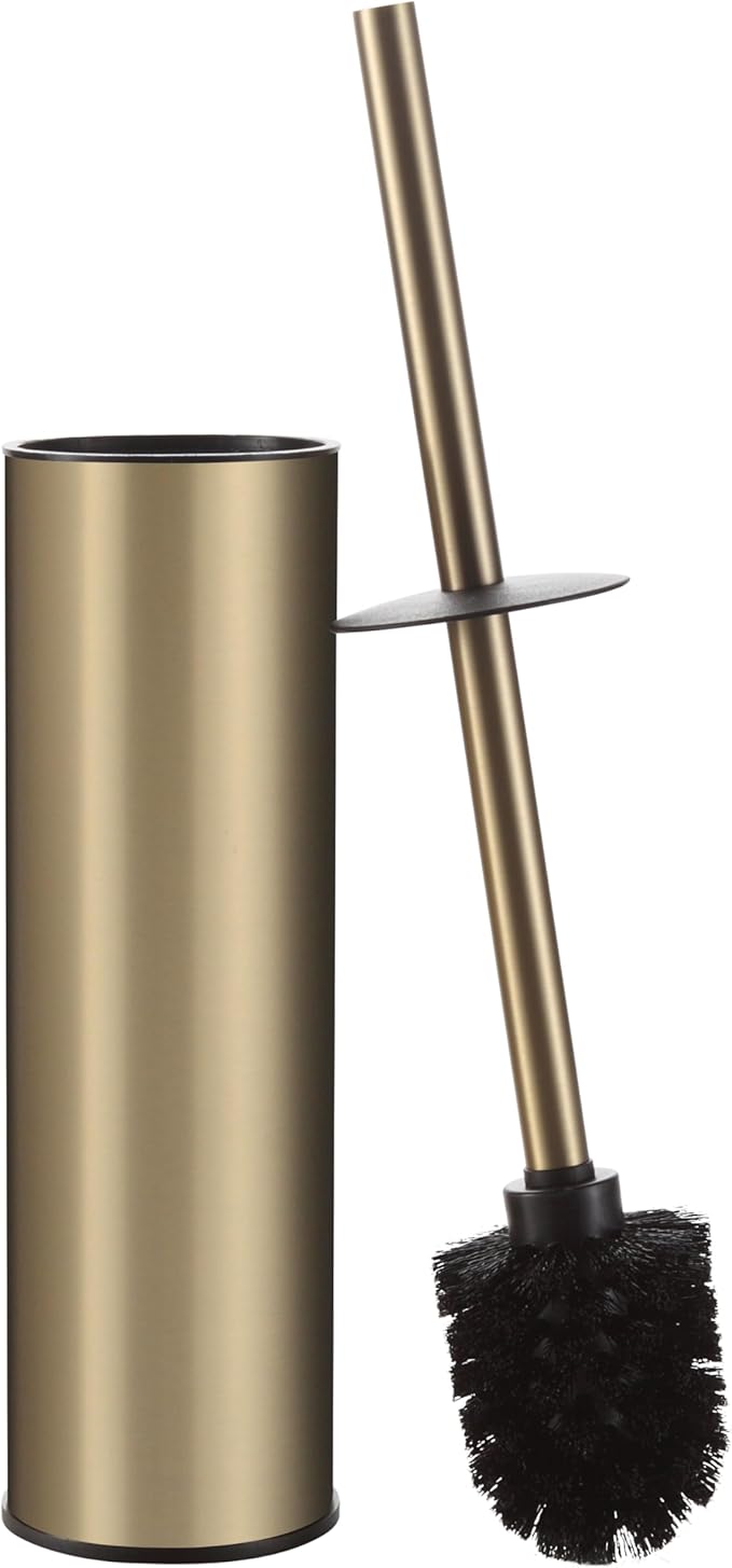 BGL Brushed Gold Toilet Brush and Holder, Stainless Steel Toilet Brushes by BGL