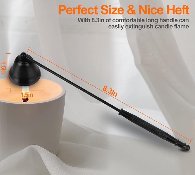 Candle Snuffer Black, Elegant Candle Extinguisher Snuffer Accessory - Image 2