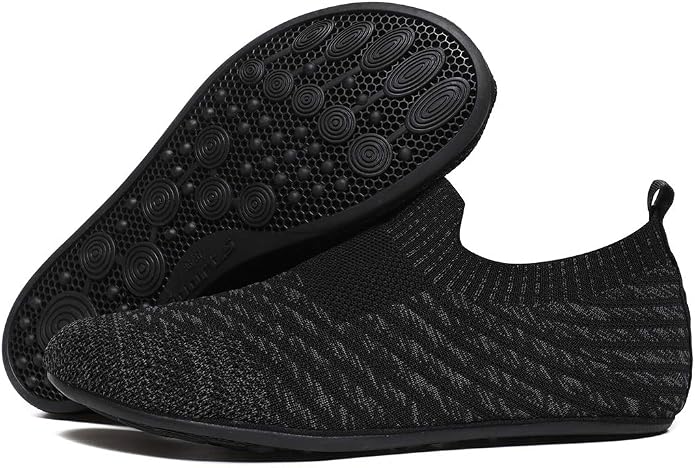 QZKDM Lightweight Slip on Grip Indoor House Slippers Barefoot Non Slip Home - Image 6