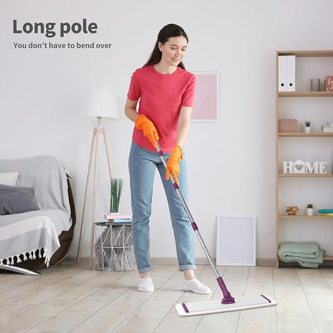 CQT Commercial Flat Microfiber Floor Mop Cleaning System 18" Inch Wet Dry and - Image 7
