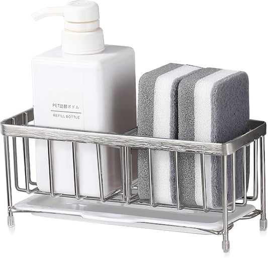 Kavciva Sink Caddy Sponge Holder, 304 Stainless Steel Dish Brush Holder by KVACIVA