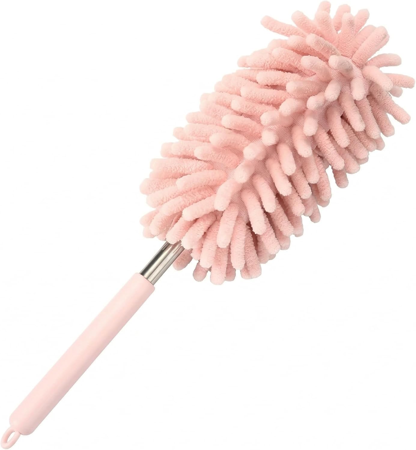 Broom, 0.8m Extendable Soft Chenille Mattress Cleaner Washable Under Appliance Household Cleaning Tools, Nordic Pink Under Fridge Refrigerator Gap Floor Duster Brooms Dust Mop for Narrow Spaces