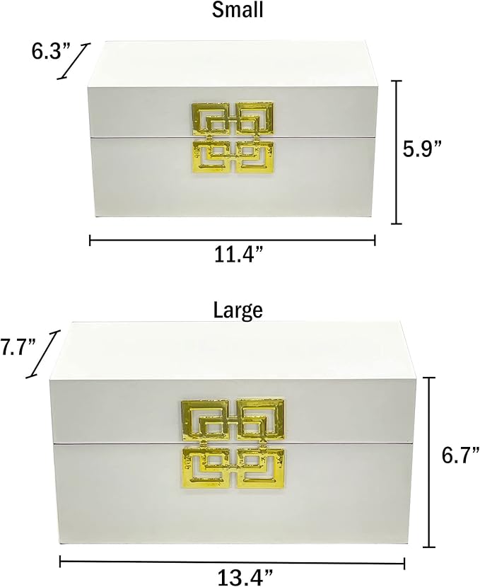 Galt International Large & Small Decorative Storage Box w/Hinged Lid - Image 7