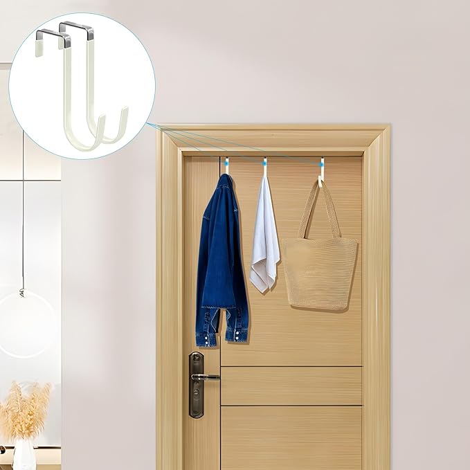 FYY Over The Door Hooks, 4 Pack Door Hangers Hooks - Image 6