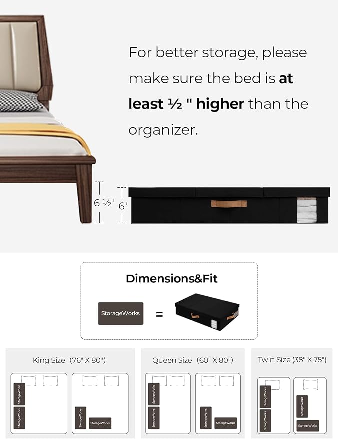 StorageWorks 2-Pack Large Under Bed Storage Bins - Image 3