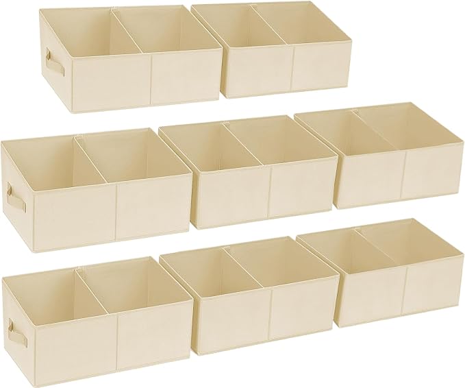 DIMJ Closet Storage Bins, 8 Pack Storage Baskets by DiMJ