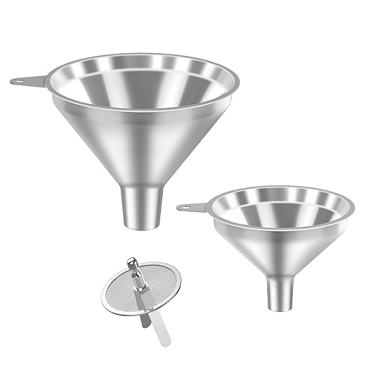 3 Pack Stainless Steel Kitchen Funnel Set, funnels by Unknown