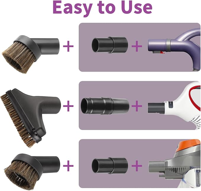 6 Pack For Shark Vacuum Attachments, Soft Horsehair Vacuum Brush Attachment - Image 5