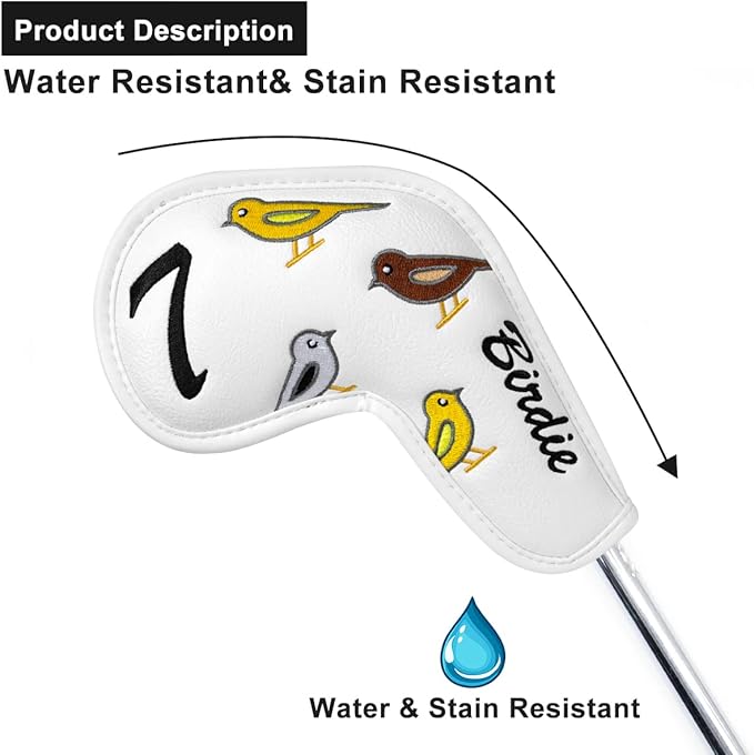 Premium Leather Golf Club Iron Covers - Image 6
