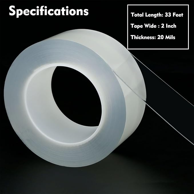 Transparent Window Weather Sealing Tape 2 Inch x 33 FT Weather Stripping - Image 2