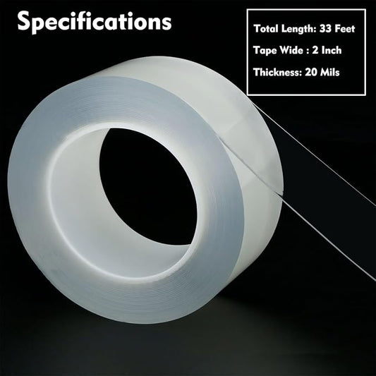Transparent Window Weather Sealing Tape 2 Inch x 33 FT Weather Stripping - Image 2