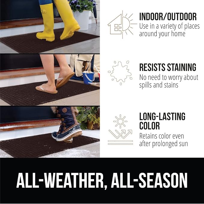 GORILLA GRIP Front Door Mat, Indoor Outdoor Ultra Absorbent HydroAbsorb Doormat - Image 6