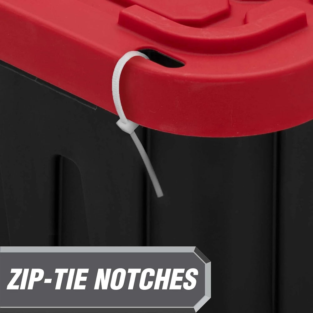 40 Gallon Tote 2 Pack, Heavy Duty Stackable Plastic Storage Bins with Lids, B...