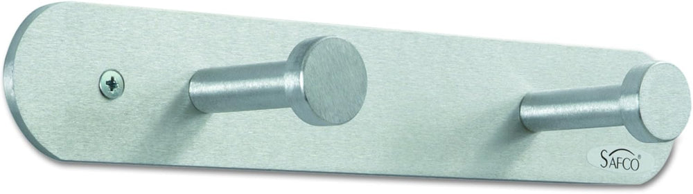 Safco Nail Head Wall Coat Rack - Durable Metal Satin Aluminum Hooks - Easy In...