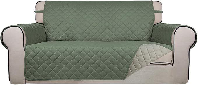 PureFit Reversible Quilted Sofa Cover, Water Resistant Slipcover Furniture by PureFit