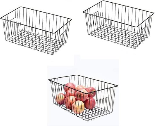 16inch Freezer Wire Storage Organizer Baskets, Household Refrigerator Bins by Y.Z.Bros