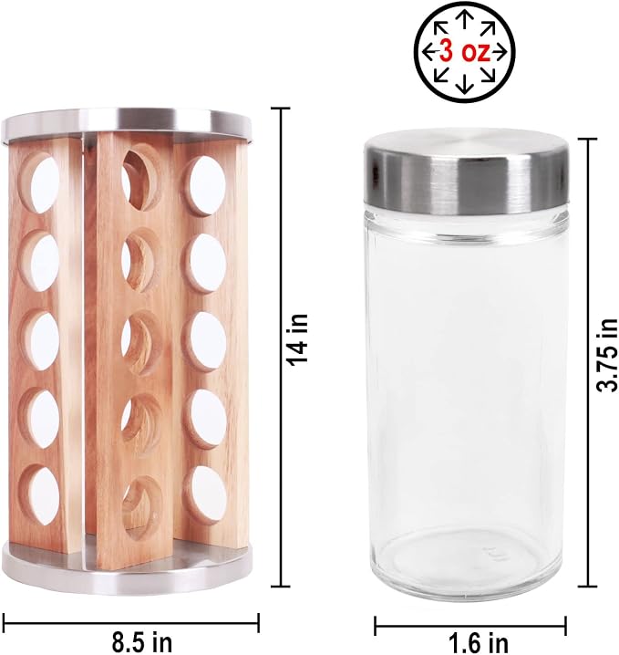 Orii 20 Jar Spice Rack with Spices Included - Image 7
