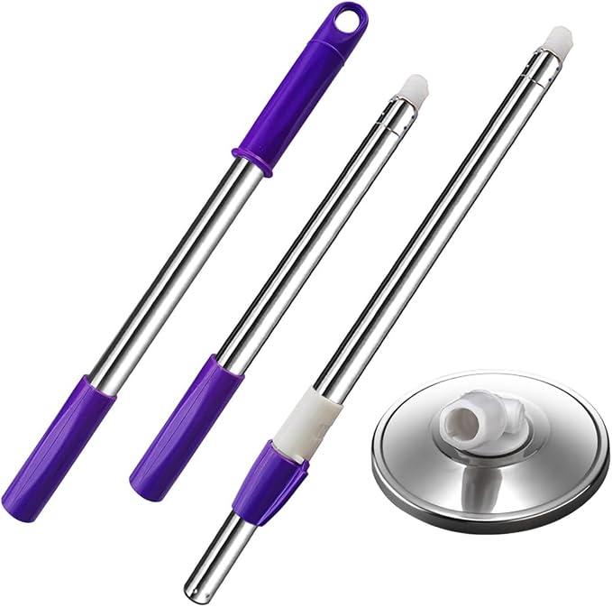 Extended Spin Mop Replacement Mop Handle, Upgraded 60-inch 360 Degrees Rotating by Midremer