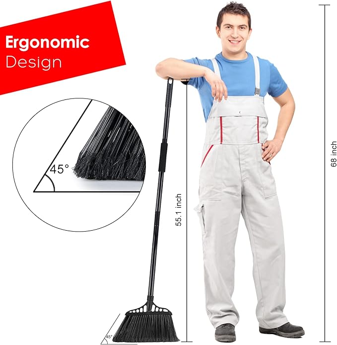 3-Pack Heavy Duty Broom, Commercial Broom - Image 5
