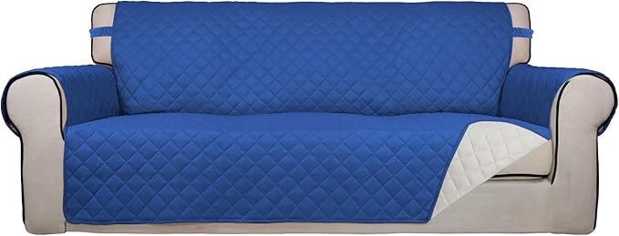 PureFit Reversible Quilted Sofa Cover, Water Resistant Slipcover Furniture by PureFit