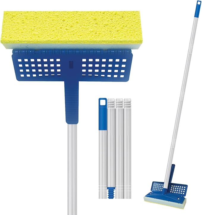 LOLA Squeeze Sponge Mop w/ Poly Foam & a Natural Cellulose Layer, Absorbs and by LolaProducts