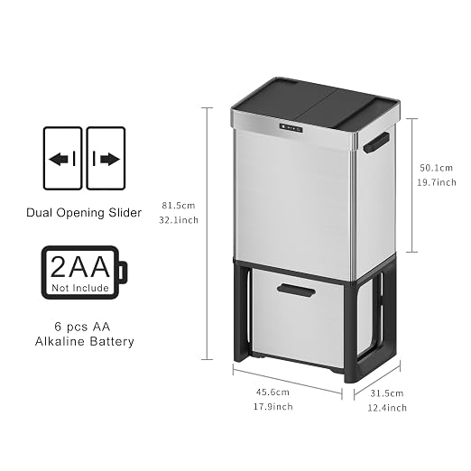 19 Gal Kitchen Automatic Motion Sensor Trash Can - Image 6