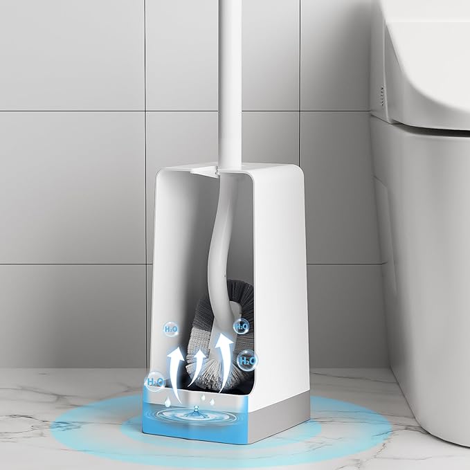 Marbarsse Bathroom Toilet Bowl Brush and Holder, Curved Design Dismount Toilet - Image 5