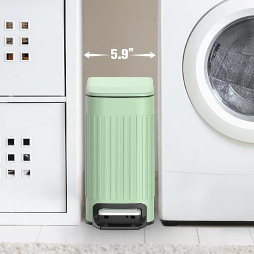 TrashAid Slim Bathroom Trash Can - Image 2