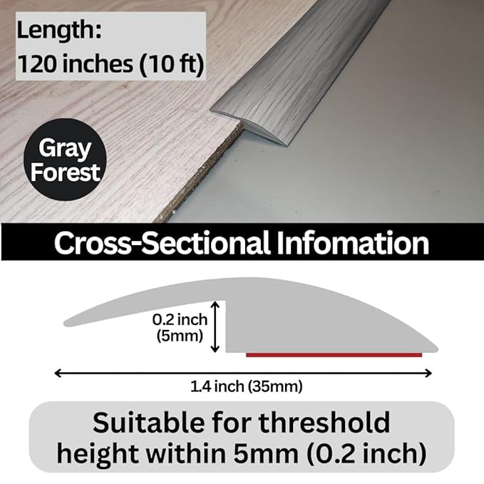 Floor Transition Strip Self Adhesive Carpet Wood Tile Vinyl Flooring Laminate - Image 3