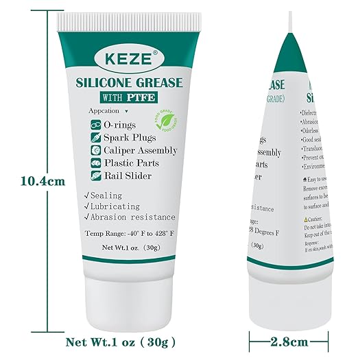 KEZE Silicone Grease Automotive PTFE Lubricant Sliding Glass Door Grease Tube - Image 3