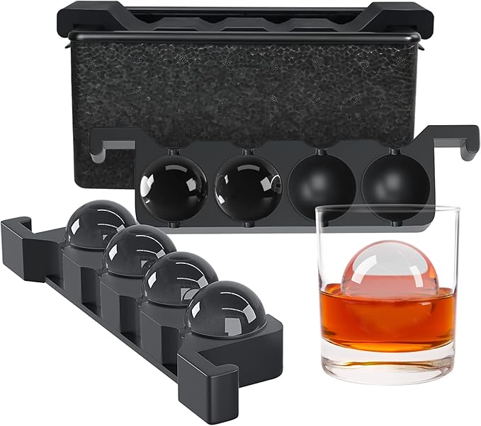 TINANA Ice Sphere Cube Maker, 2 Inch Crystal Clear prepare 8 Large Round Balls by TINANA