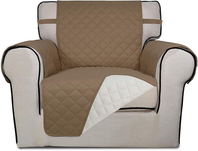 PureFit Reversible Quilted Sofa Cover, Water Resistant Slipcover Furniture by PureFit