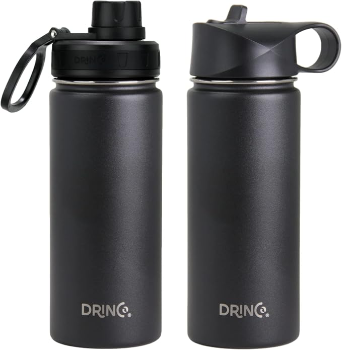 DRINCO Stainless Steel Water Bottle Spout Lid Vacuum Insulated Double Wall - Image 3
