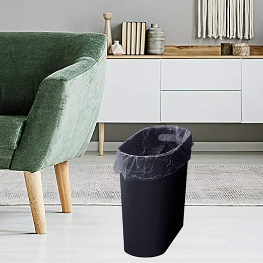 Small Trash Can Plastic Bathroom Wastebasket 3.2 Gallon Slim Garbage Container - Image 2