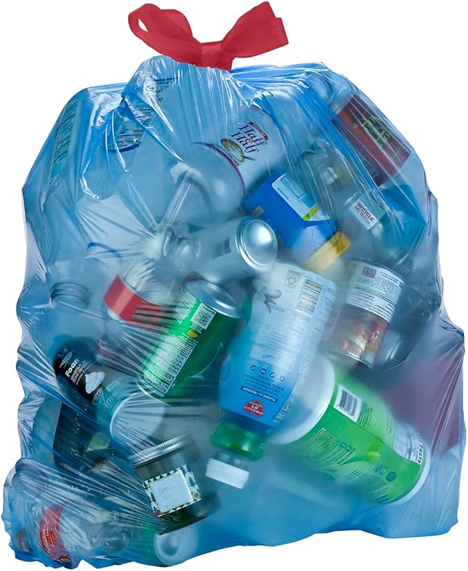 Amazon Basics Blue Recycling Trash Bags, 13 Gallon - Image 3