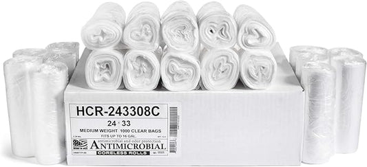 Aluf Plastics High Density Trash Bags, 16 Gallon, 8 Micron, by AlufPlastics