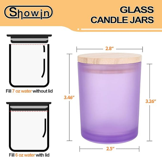 Thick Candle Jars for Making Candles 12 Pcs, 7 OZ Empty Jars - Image 2
