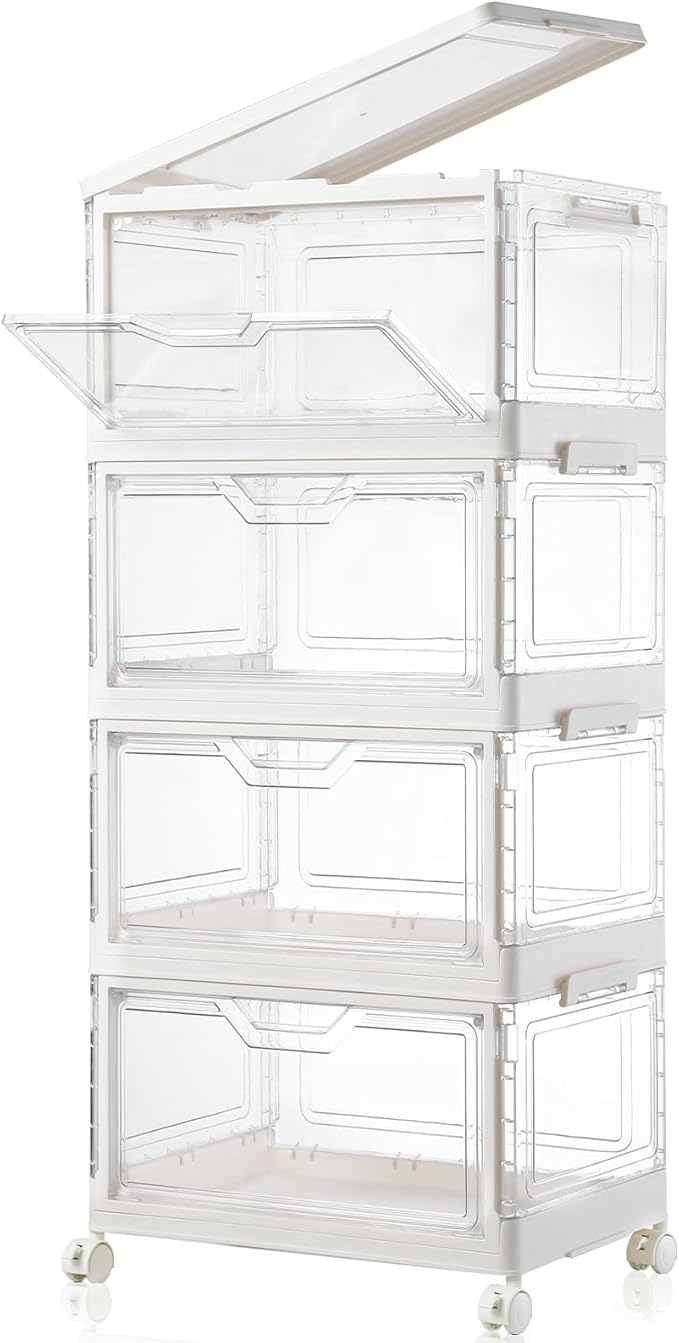 Collapsible Plastic Storage Bins by Freebat