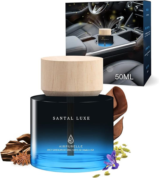 Car Air Freshener for Men & Women – Long-Lasting Spicy Sandalwood Essential Oil by AIRPURELLE