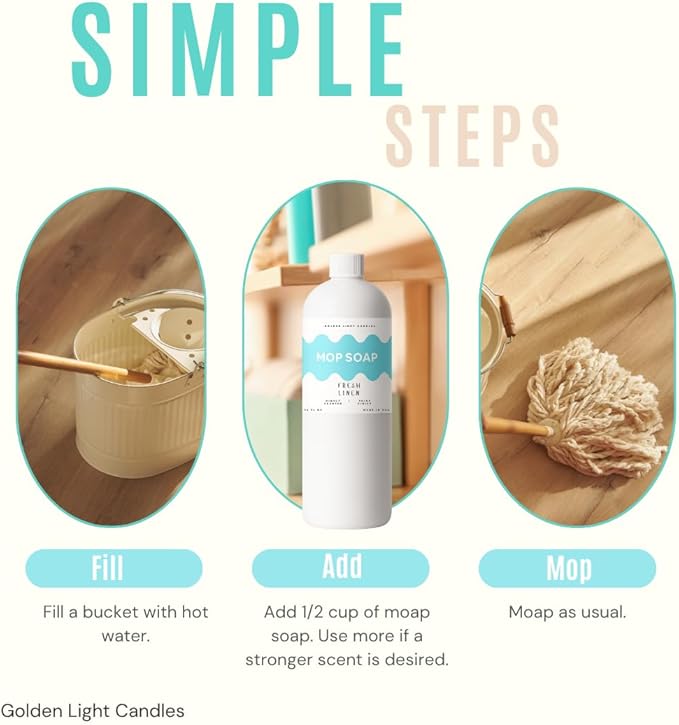 Mop Soap – Highly Scented Luxury Floor Cleaner Concentrate – Fresh Linen Scent - Image 5