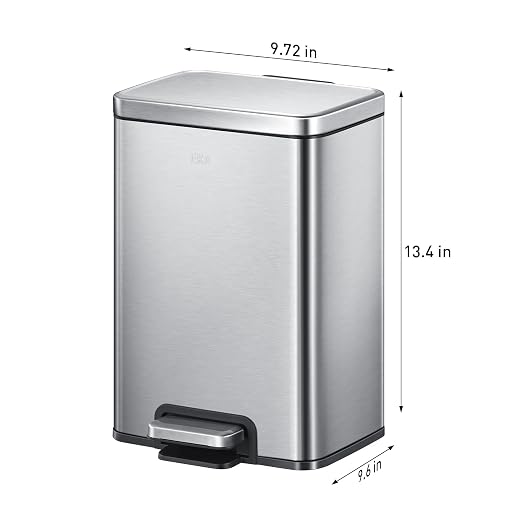 EKO Madison 12L / 3.2 Gal Bathroom Trash Can - Image 7