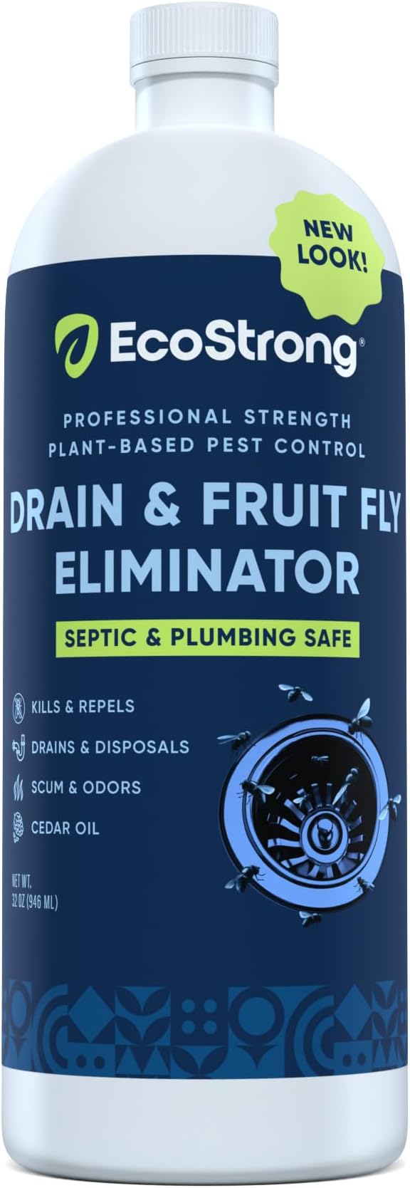 Fruit Fly Drain Treatment | Drain Fly Eliminator | Eliminates Gnats, Sewer by EcoStrong