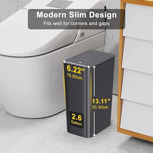 N. NETDOT 3 Pack 10L / 2.6 Gallon Small Trash Can - Image 2