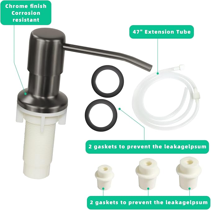 Soap Dispenser for Kitchen Sink, Built in Sink Soap Dispenser, Countertop Soap - Image 8