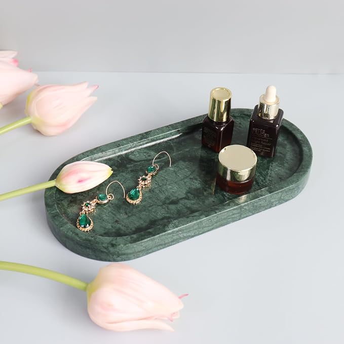 Natural Marble Tray, Oval Vanity Decorative Tray - Image 8